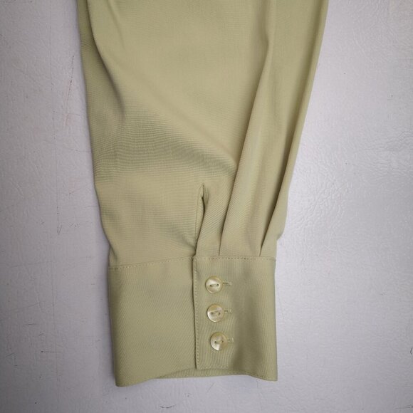 Penningtons Ladies Size 22 Mint Green V-neck Long Sleeve Button Front Blouse - Picture 7 of 10